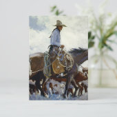 “Watching Him Move” Westerse kunst van WHD Koerner Bedankkaart (Staand voorkant)