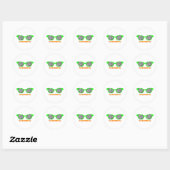 Watching Hypnotize Sunglasses Green Rim The MUSEUM Ronde Sticker (Vel)