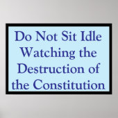 Watching the Constitution Destroyed Poster (Voorkant)