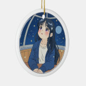 Watching the stars at the planetarium keramisch ornament (Rechts)