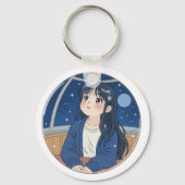 Watching the stars at the planetarium sleutelhanger (Voorkant)