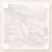 Watching time move on glazen onderzetter (Achterkant)