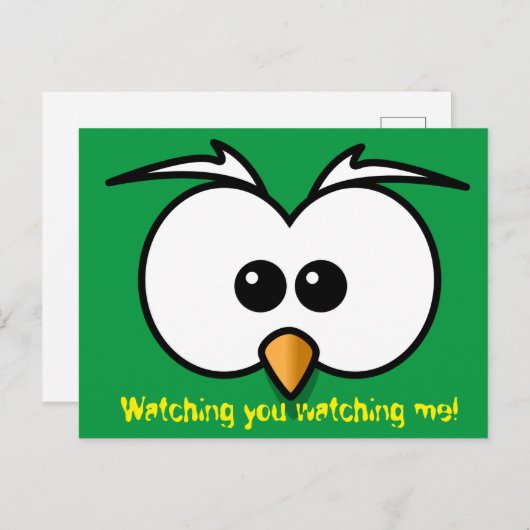 Watching you watching me! briefkaart (Voorkant / Achterkant)