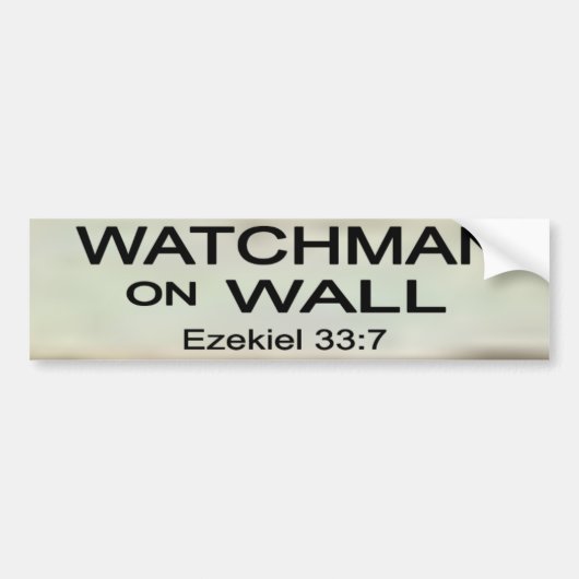 Watchman op Wall Bumpersticker (Voorkant)