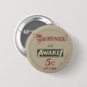 Watchtower en Awake 1930's Replica Ronde Button 5,7 Cm (Voorkant /achterkant)