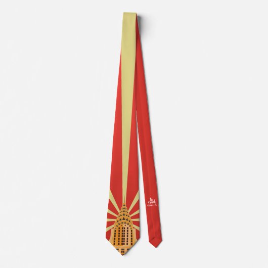 Watchtower Retro Building Necktie Design Stropdas (Voorkant)