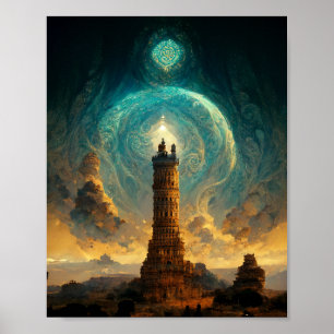 Watchtower van het Gods Fantasy Art Poster