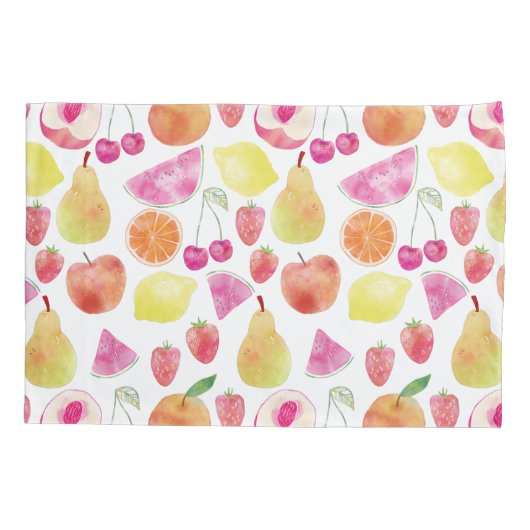 Watecolor Fruit Kussensloop (Achterkant-Links)