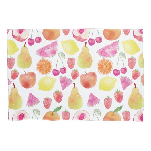 Watecolor Fruit Kussensloop (Voorkant-Links)