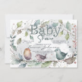 Watecolor Natuur Baby shower Kaart (Voorkant)