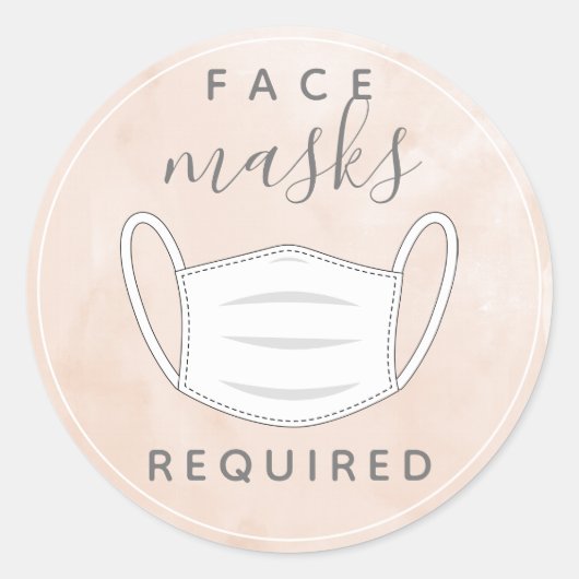 Watecolor Roze Gezichtsmasker Vereist etiket (Voorkant)