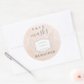 Watecolor Roze Gezichtsmasker Vereist etiket (Envelop)