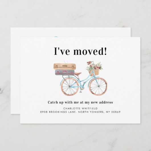 Watecolour Wijziging van adres Bewegende aankondig (Voorkant / Achterkant)