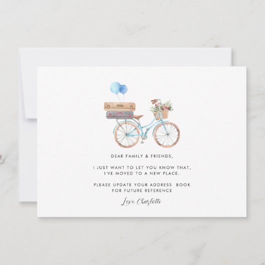 Watecolour Wijziging van adres Bewegende aankondig (Achterkant)