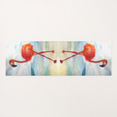 Watecrolor Flamingo Birds Yoga Mat (Achterkant (horizontaal))