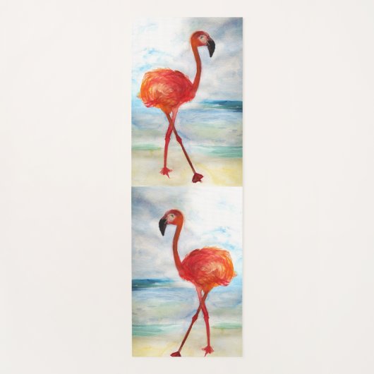 Watecrolor Flamingo Birds Yoga Mat (Voorkant)