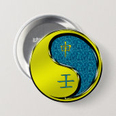 Water Aap Ronde Button 7,6 Cm (Voorkant /achterkant)