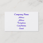 WATER ABSTRACT 1 VISITEKAARTJE (Achterkant)