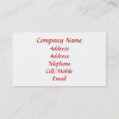 WATER ABSTRACT 2 VISITEKAARTJE (Achterkant)