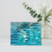 Water Abstract Blauw Groen Turquoise Aqua Zee Briefkaart (Staand voorkant)