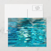 Water Abstract Blauw Groen Turquoise Aqua Zee Briefkaart (Voorkant / Achterkant)