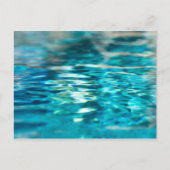 Water Abstract Blauw Groen Turquoise Aqua Zee Briefkaart (Voorkant)