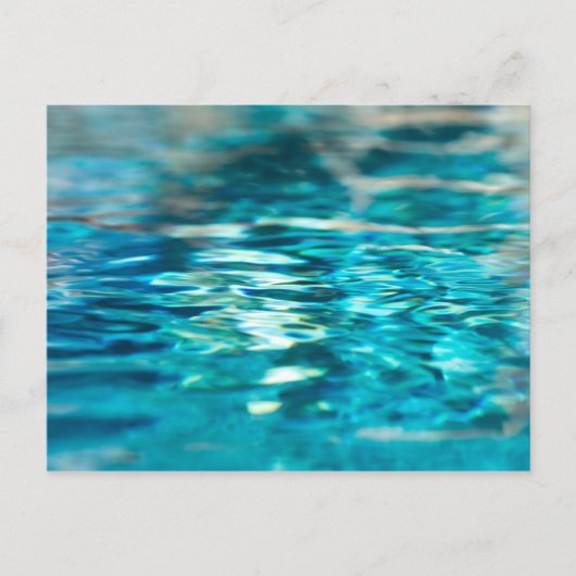 Water Abstract Blauw Groen Turquoise Aqua Zee Briefkaart (Voorkant)