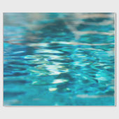 Water Abstract Blauw Groen Turquoise Aqua Zee Cadeaupapier (Vlak)