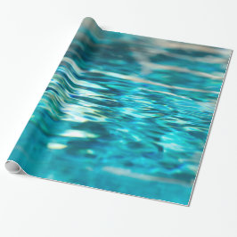Water Abstract Blauw Groen Turquoise Aqua Zee Cadeaupapier