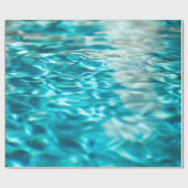 Water Abstract Blauw Groen Turquoise Aqua Zee Cadeaupapier (Vlak)