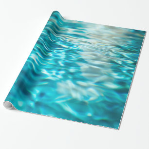 Water Abstract Blauw Groen Turquoise Aqua Zee Cadeaupapier