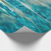 Water Abstract Blauw Groen Turquoise Aqua Zee Cadeaupapier (Hoek)