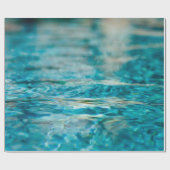 Water Abstract Blauw Groen Turquoise Aqua Zee Cadeaupapier (Vlak)