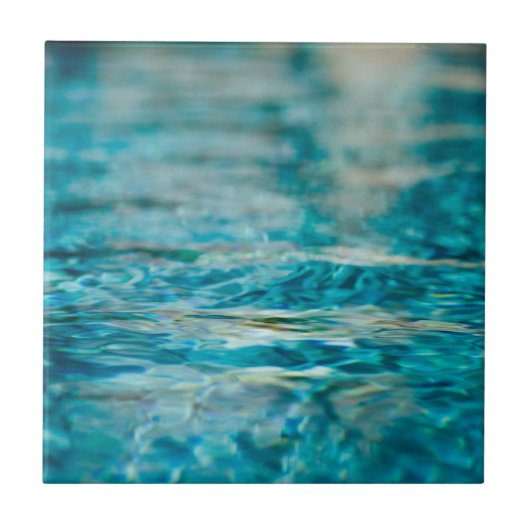 Water Abstract Blauw Groen Turquoise Aqua Zee Tegeltje (Voorkant)