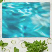 Water Abstract Blauw Groen Turquoise Aqua Zee Theedoek (Gevouwen)