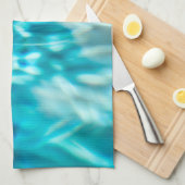 Water Abstract Blauw Groen Turquoise Aqua Zee Theedoek (Quarter Fold)