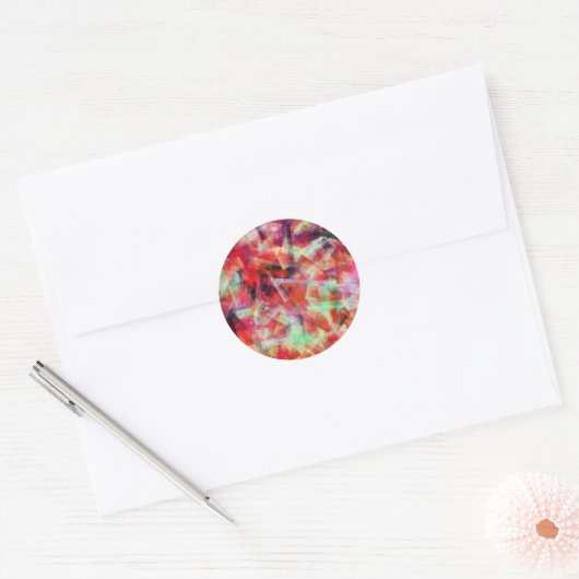 WATER ABSTRACT RONDE STICKER (Envelop)