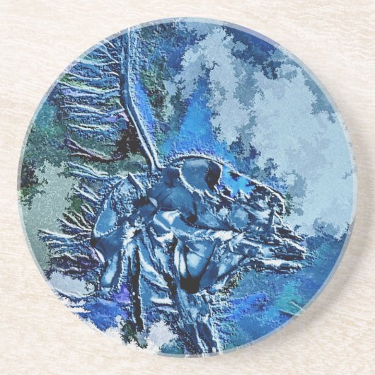 WATER ABSTRACT ZANDSTEEN ONDERZETTER (Voorkant)