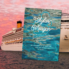 Water achtergrond bruiloft uitnodiging