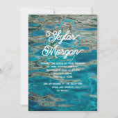 Water achtergrond bruiloft uitnodiging (Voorkant)