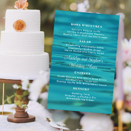 Water Achtergrond Budget Wedding Menu Sjabloon
