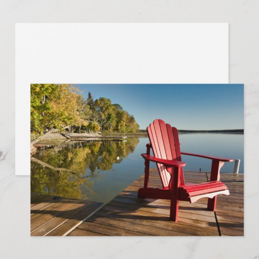 Water | Adirondack Chair at the Lake Bedankkaart (Voorkant / Achterkant)