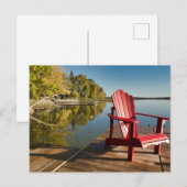 Water | Adirondack Chair at the Lake Briefkaart (Voorkant / Achterkant)