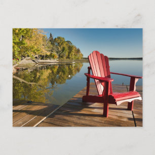 Water   Adirondack Chair at the Lake Briefkaart