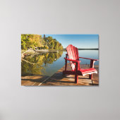 Water | Adirondack Chair at the Lake Canvas Afdruk (Voorkant)
