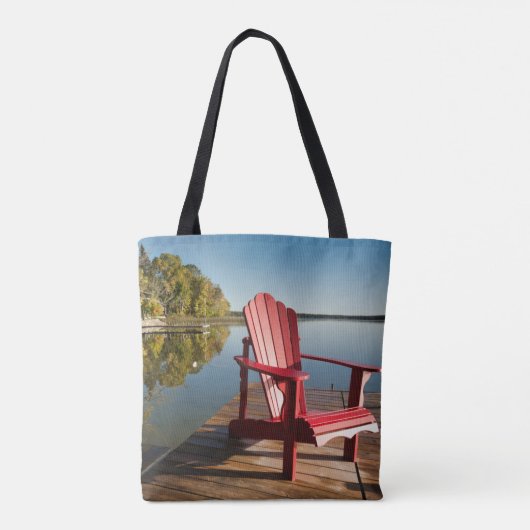 Water | Adirondack Chair at the Lake Tote Bag (Achterkant)