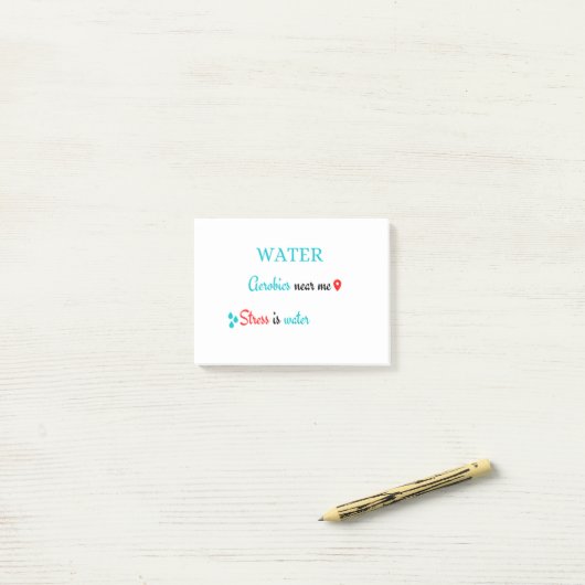 Water Aerobics bij me Post-it® Notes (Op bureau)