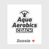 Water Aerobics Coach Aquatische Oefening Fitness Sticker (Vel)