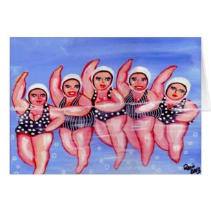 Water Aerobics Divas Fun Whimsical Chubby