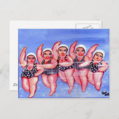 Water Aerobics Divas Fun Whimsical Chubby Briefkaart (Voorkant / Achterkant)